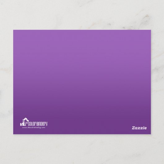 Actor en model 2 Shot Violet Headshot Comp Briefkaart (Achterkant)
