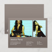 Actor en model 2 — Shot Warm Grey Headshot Comp Briefkaart (Voorkant / Achterkant)