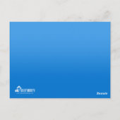 Actor en model blauwe headshot Comp Briefkaart (Achterkant)