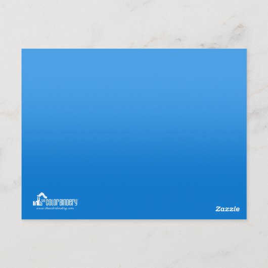 Actor en model blauwe headshot Comp Briefkaart (Achterkant)