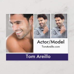 Actor en model hoofdopname Comp Briefkaart 2-zijdi