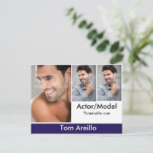 Actor en model hoofdopname Comp Briefkaart 2-zijdi (Staand voorkant)