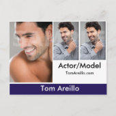 Actor en model hoofdopname Comp Briefkaart 2-zijdi (Voorkant)