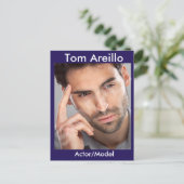 Actor en model hoofdopname Comp Sjabloon 2-zijdig Briefkaart (Staand voorkant)