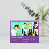 Actor en model Violet Headshot Comp Briefkaart (Staand voorkant)