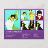 Actor en model Violet Headshot Comp Briefkaart (Voorkant)