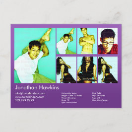 Actor en model Violet Headshot Comp Briefkaart