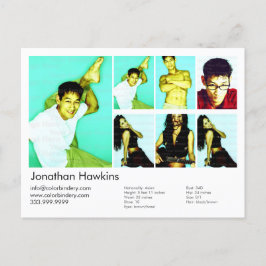 Actor en model — witte hoofdfoto Comp Briefkaart