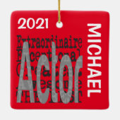 Actor Extraordinaire CUSTOM Keramisch Ornament (Achterkant)