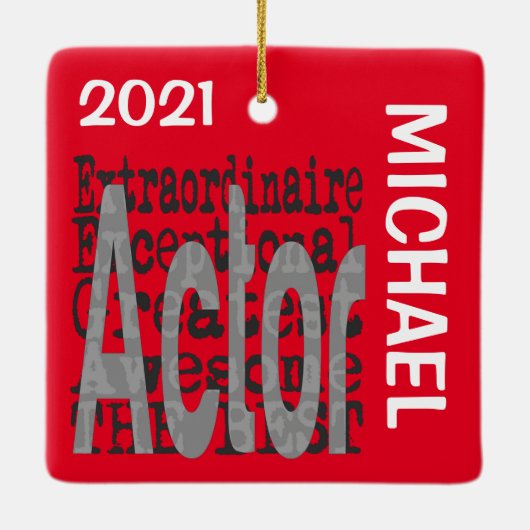 Actor Extraordinaire CUSTOM Keramisch Ornament (Achterkant)