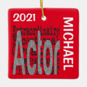 Actor Extraordinaire CUSTOM Keramisch Ornament (Voorkant)