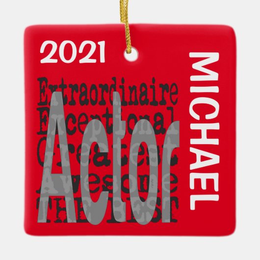 Actor Extraordinaire CUSTOM Keramisch Ornament (Voorkant)