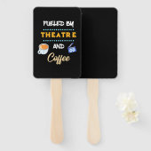 Actor gevoed door theaterkoffie handwaaier (Voorkant en achterkant)