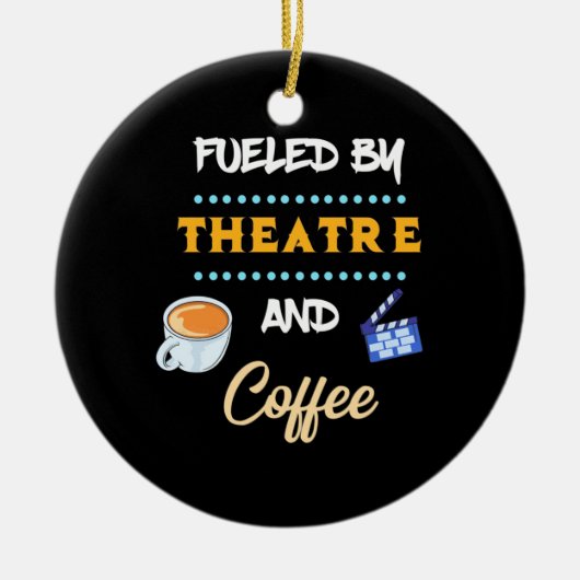 Actor gevoed door theaterkoffie keramisch ornament (Voorkant)