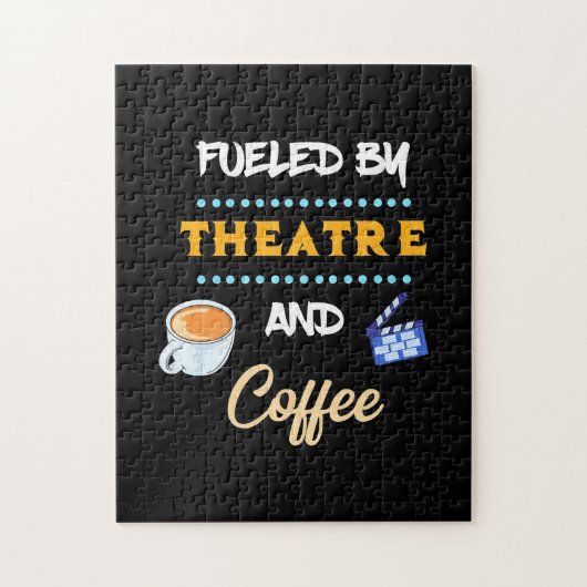 Actor gevoed door theaterkoffie legpuzzel (Verticaal)