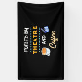 Actor gevoed door theaterkoffie spandoek (Verticaal)