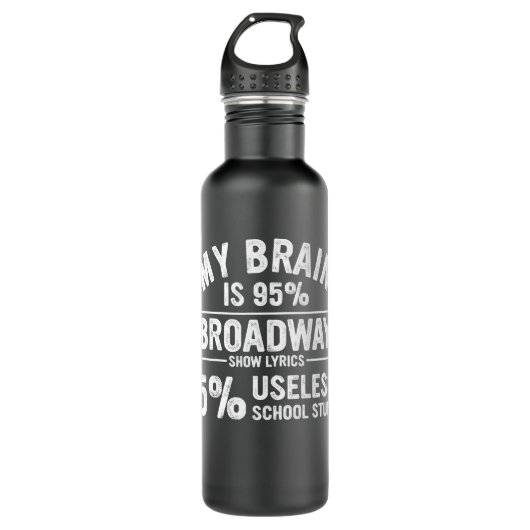 Actor Gift My Brain is 95% Broadway Show Lyrics Mu Waterfles (Voorkant)