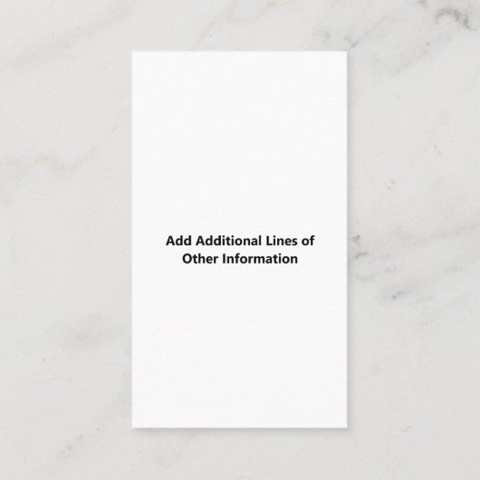 Actor Headshot Agent-informatie verticaal Visitekaartje (Achterkant)