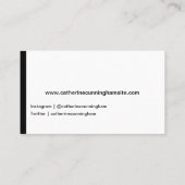 Actor Headshot Black Stripe Visitekaartje (Achterkant)