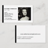 Actor Headshot Black Stripe Visitekaartje (Voorkant / Achterkant)