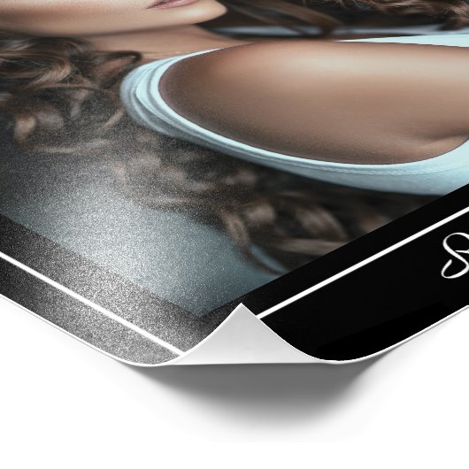 Actor Headshot Sjabloon 8x10 Border Acting Prints Foto Afdruk (Hoek)