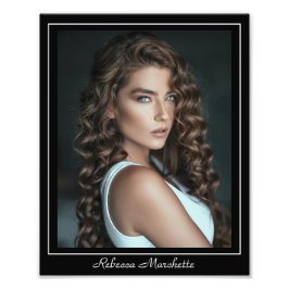 Actor Headshot Sjabloon 8x10 Border Acting Prints Foto Afdruk