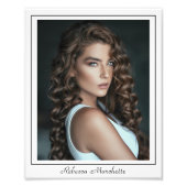 Actor Headshot Sjabloon 8x10 Border Acting Prints Foto Afdruk (Voorkant)