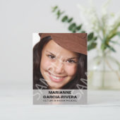 Actor Headshot Wit Transparant paneel Briefkaart (Staand voorkant)