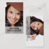 Actor Headshots White Transparant Panel Visitekaartje (Voorkant / Achterkant)