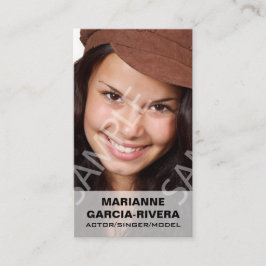 Actor Headshots White Transparant Panel Visitekaartje