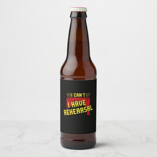 Actor heeft repetitie bier etiket (Voorkant)