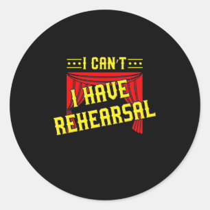 Actor heeft repetitie ronde sticker