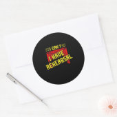 Actor heeft repetitie ronde sticker (Envelop)