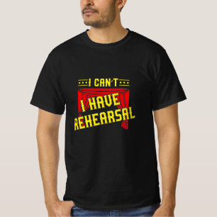 Actor heeft repetitie t-shirt