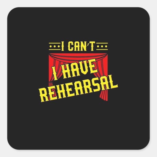 Actor heeft repetitie vierkante sticker (Voorkant)