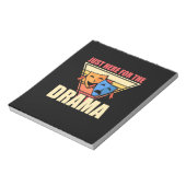 Actor hier voor de drama notitieblok (Linkerzijde)