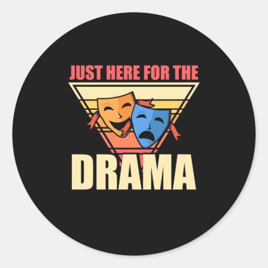 Actor hier voor de drama ronde sticker (Voorkant)