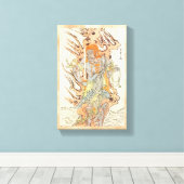 Actor Ichikawa Danjuro V als Stone Afbeelding Canvas Afdruk (Insitu (Houten vloer))