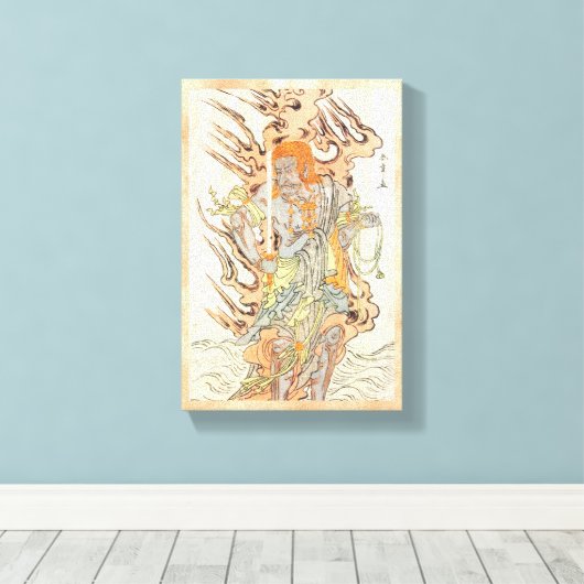 Actor Ichikawa Danjuro V als Stone Afbeelding Canvas Afdruk (Insitu (Houten vloer))