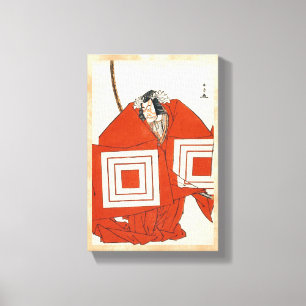 Actor Ichikawa Danjûrô V in Shibaraku katsukawa Canvas Afdruk