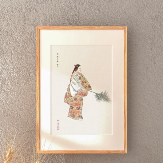 Actor in de No Play Hanjo 1925 van Kogyo Tsukioka Poster