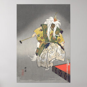 Actor in het theater van Noh Play Kokaji 1925 Poster