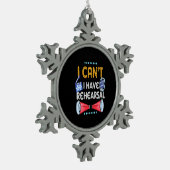 Actor kan ik niet horen. tin sneeuwvlok ornament (Links)