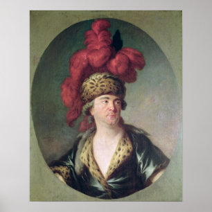 Actor Lekain in de rol van Genghis Khan Poster