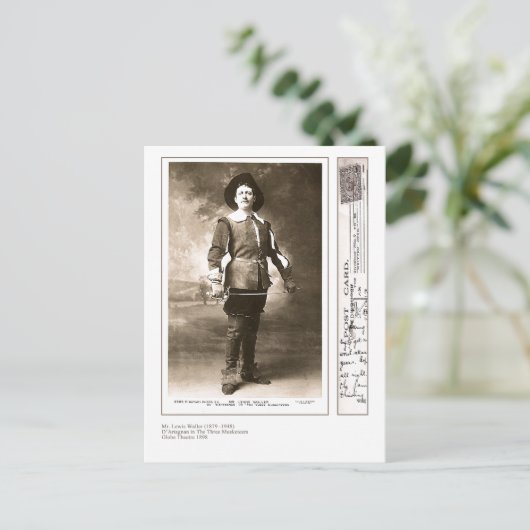 Actor Lewis Waller Briefkaart (Staand voorkant)