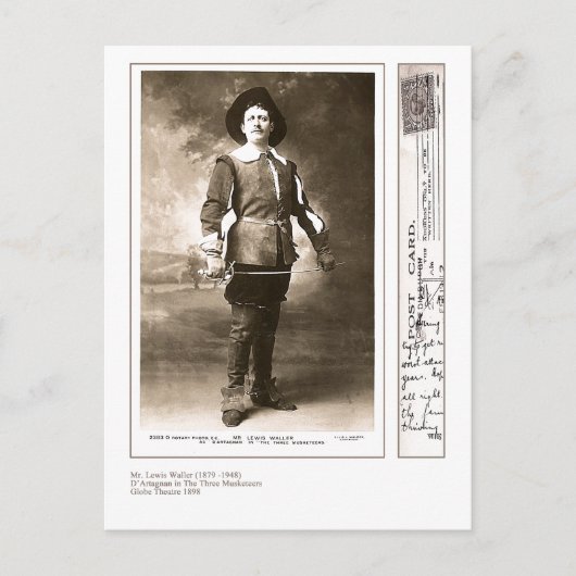 Actor Lewis Waller Briefkaart (Voorkant)