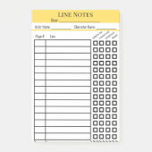Actor Line Notes-diagram Post-it® Notes (Voorkant)