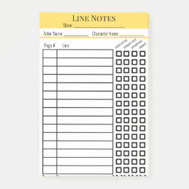 Actor Line Notes-diagram Post-it® Notes