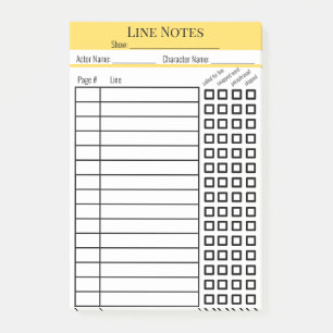 Actor Line Notes-diagram Post-it® Notes