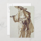 Actor met een Pet met grote rand Briefkaart (Voorkant / Achterkant)